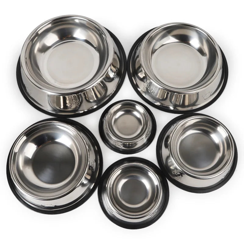 Quality Paw Stainless Steel Pet Bowl – Skidproof and Anti-Ant Design for Dogs